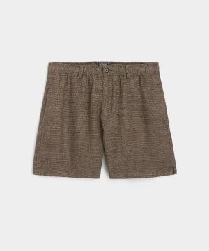 5" Linen Beachcomber Short in Brown