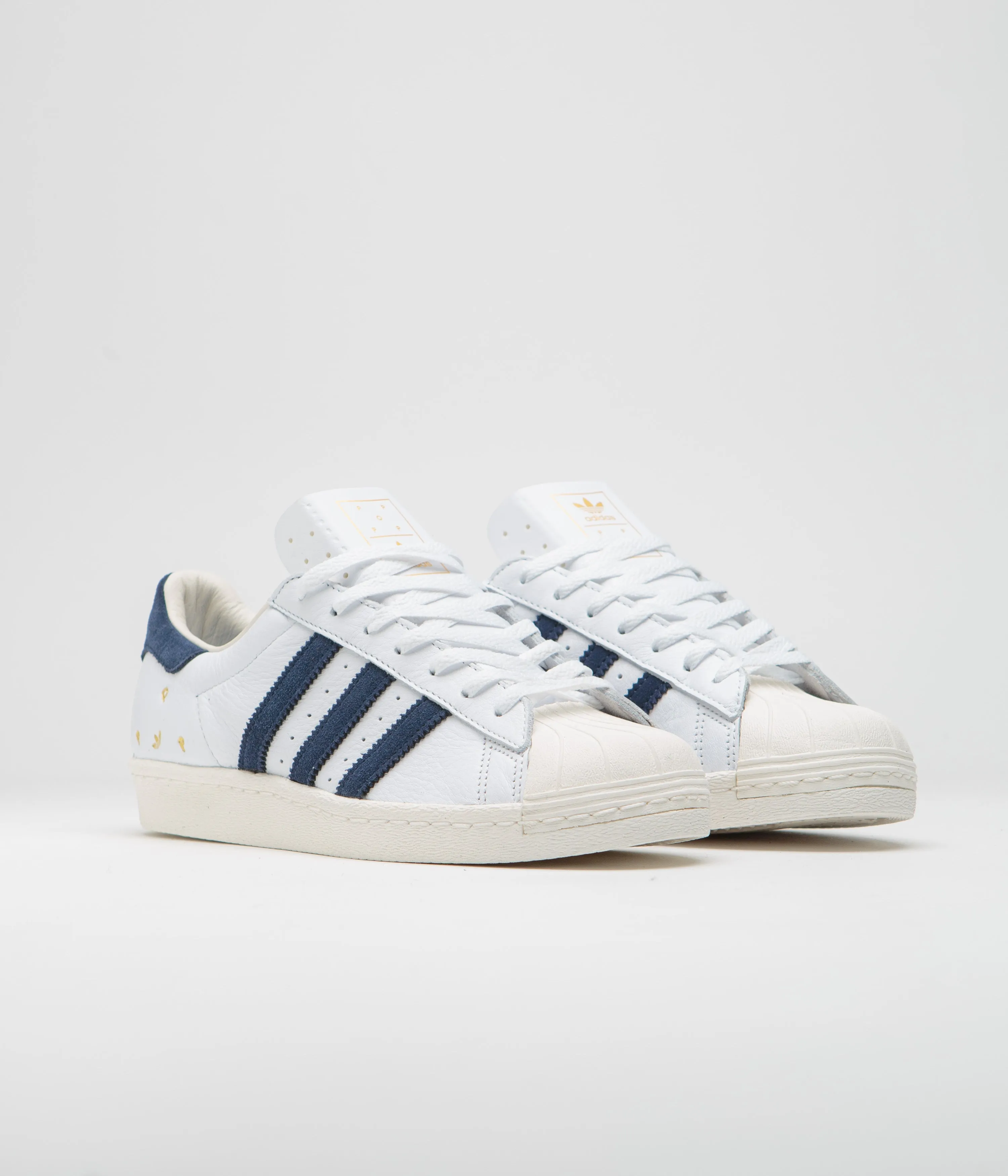 Adidas x Pop Trading Company Superstar ADV shoes - FTWR White / Collegiate Navy / Chalk White