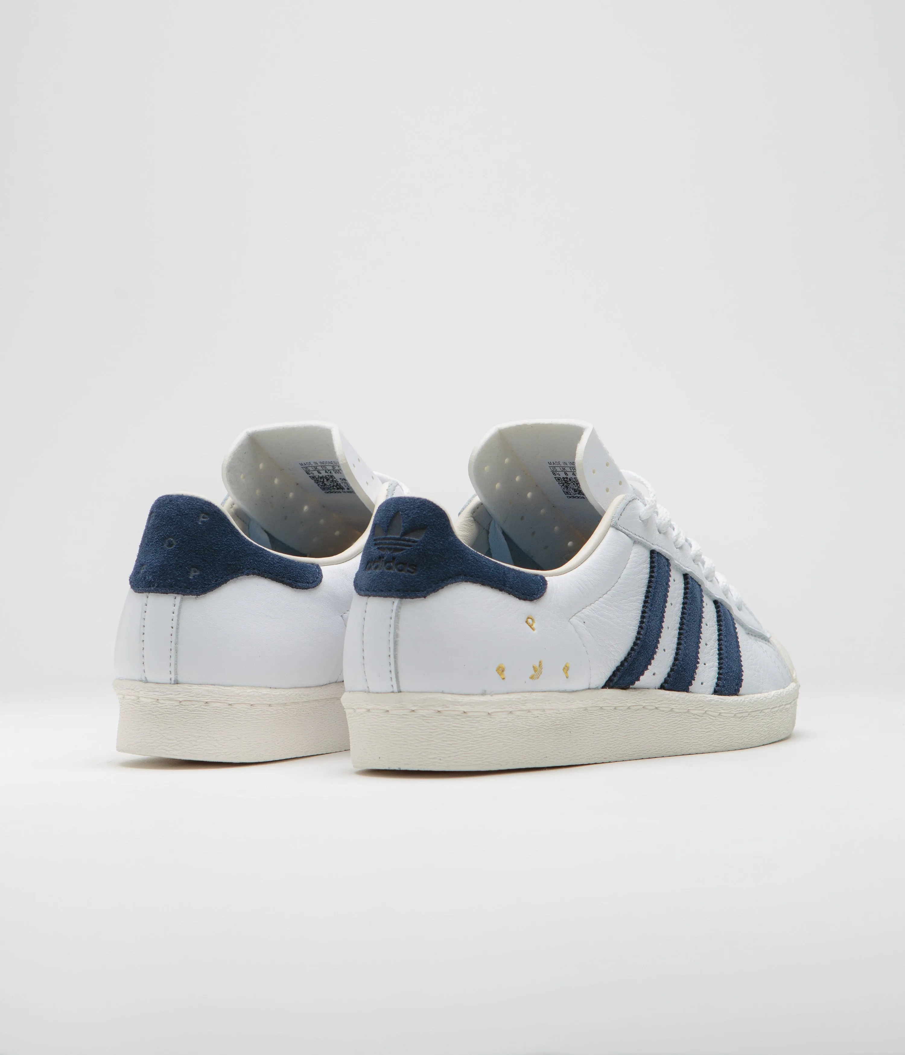 Adidas x Pop Trading Company Superstar ADV shoes - FTWR White / Collegiate Navy / Chalk White