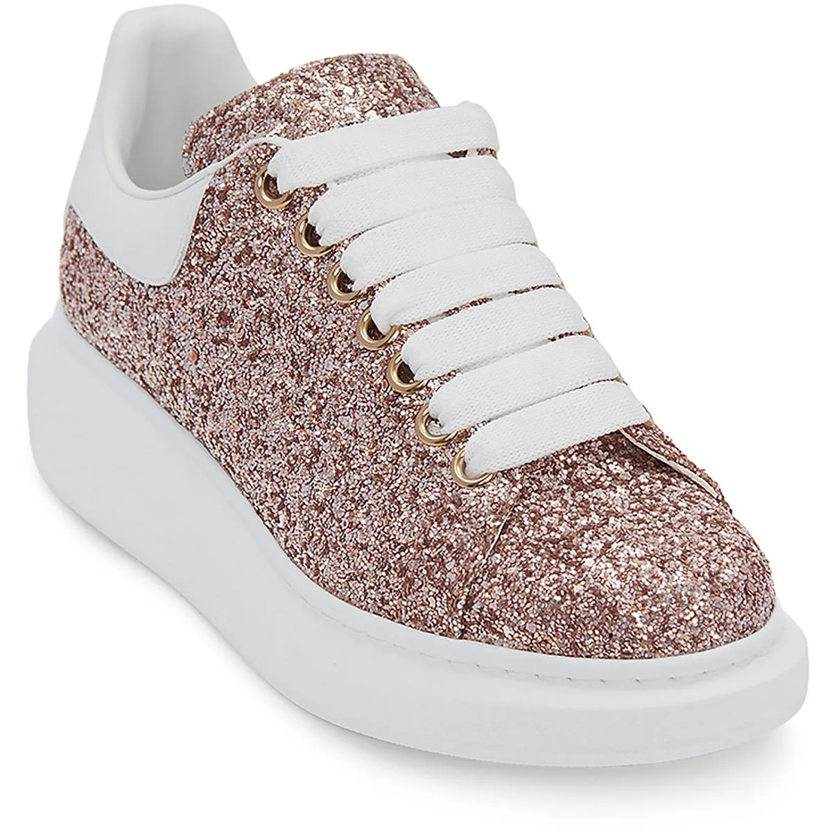 Alexander McQueen Womens Sneaker Leather Walking Athletic and Training Shoes