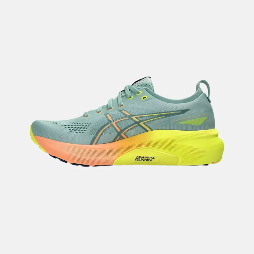 Asics Gel-Kayano 31 Paris Men's Running Shoes -Light Celadon/Safety Yellow