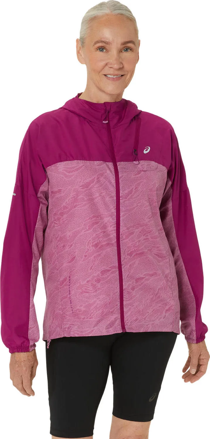 Asics Women&#x27;s Fujitrail Packable Windbreaker Soft Berry/Blackberry | Buy Asics Women&#x27;s Fujitrail Packable Windbreaker Soft Berry/Blackberry here | Outnorth