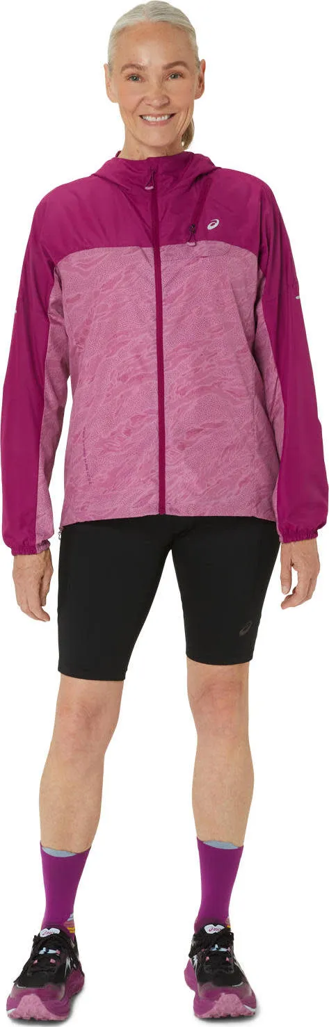 Asics Women&#x27;s Fujitrail Packable Windbreaker Soft Berry/Blackberry | Buy Asics Women&#x27;s Fujitrail Packable Windbreaker Soft Berry/Blackberry here | Outnorth