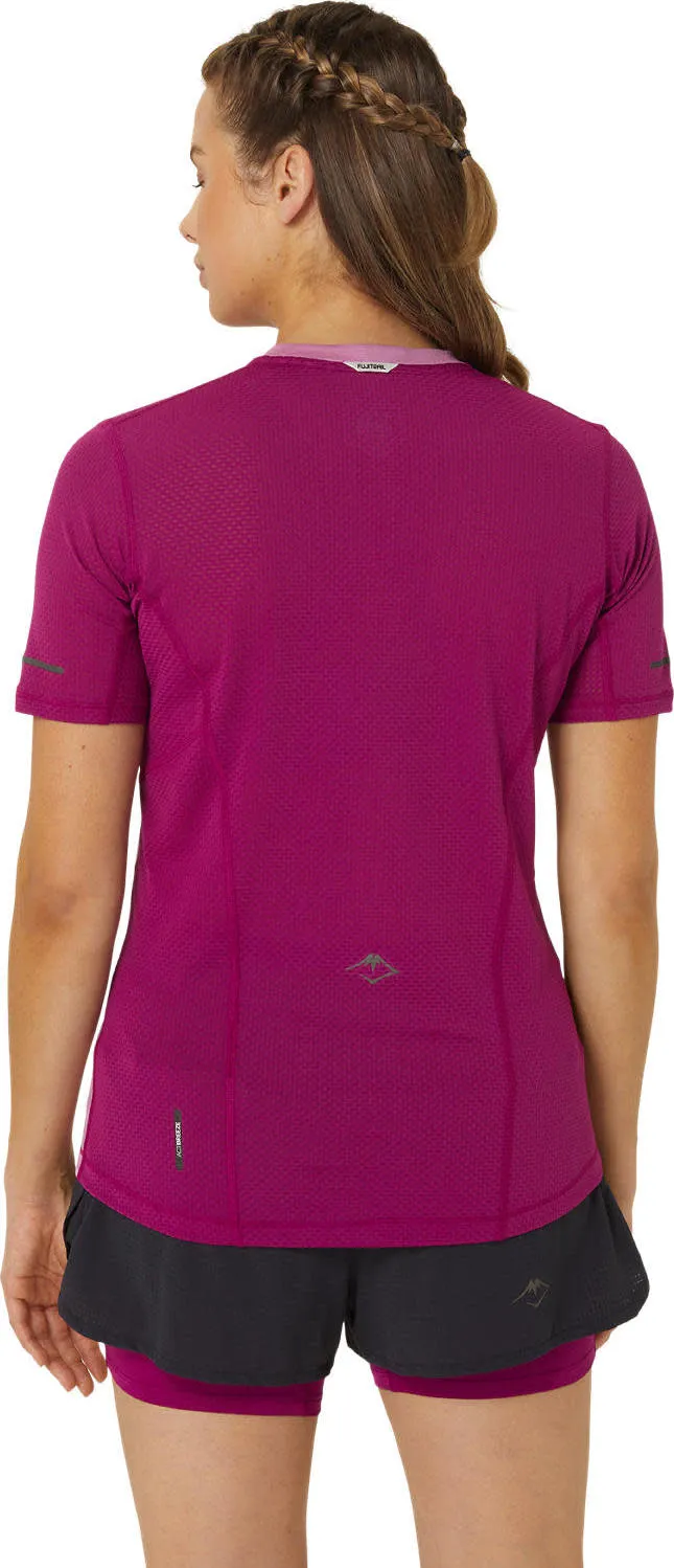 Asics Women&#x27;s Fujitrail Short Sleeve Top Soft Berry/Blackberry | Buy Asics Women&#x27;s Fujitrail Short Sleeve Top Soft Berry/Blackberry here | Outnorth