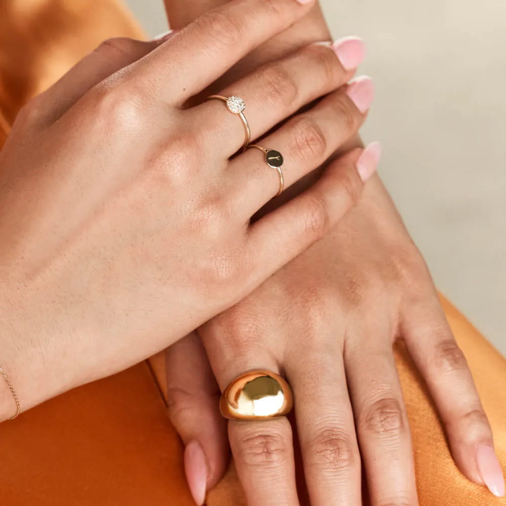 Ball Dome Ring in Gold