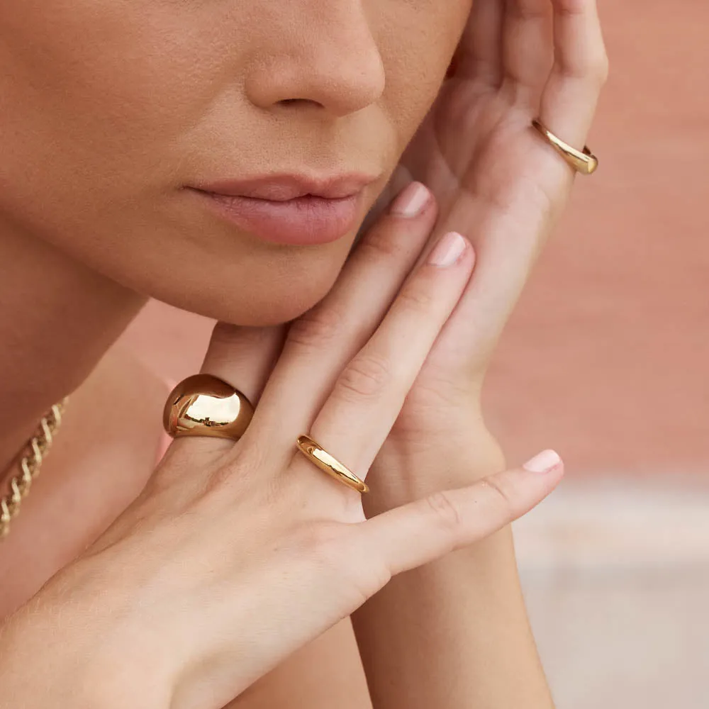 Ball Dome Ring in Gold