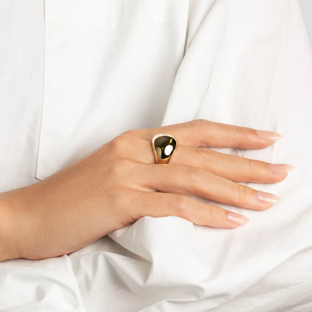 Ball Dome Ring in Gold