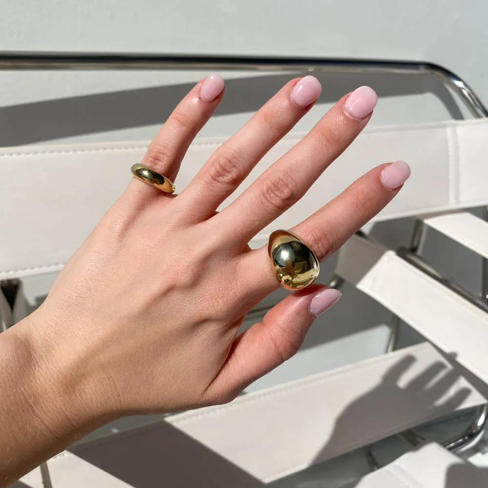 Ball Dome Ring in Gold