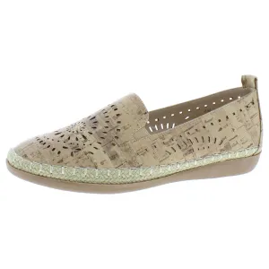 Beacon Womens Trudy Faux Leather Slip On Espadrilles