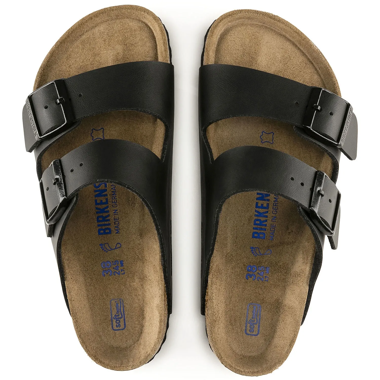 Birkenstock Unisex Arizona Birko-Flor Soft Footbed Regular Black | Buy Birkenstock Unisex Arizona Birko-Flor Soft Footbed Regular Black here | Outnorth