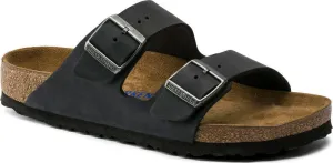 Birkenstock Unisex Arizona Soft Footbed Oiled Leather Regular Fit Black | Buy Birkenstock Unisex Arizona Soft Footbed Oiled Leather Regular Fit Black here | Outnorth