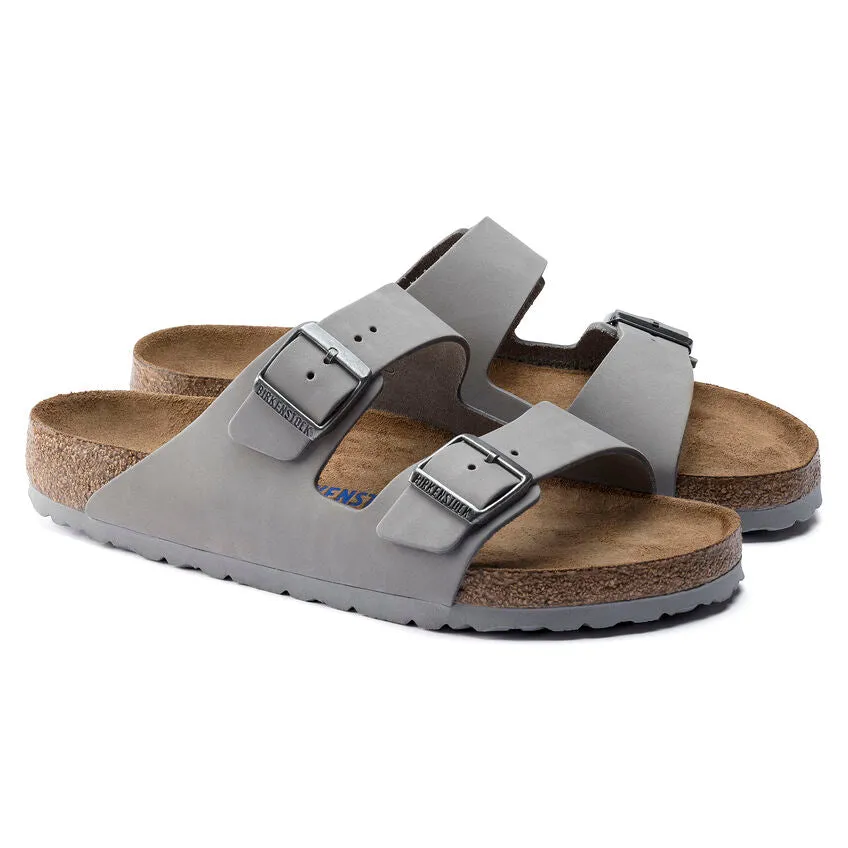 'Birkenstock' Women's Arizona Nubuck Leather Sandal - Dove Grey