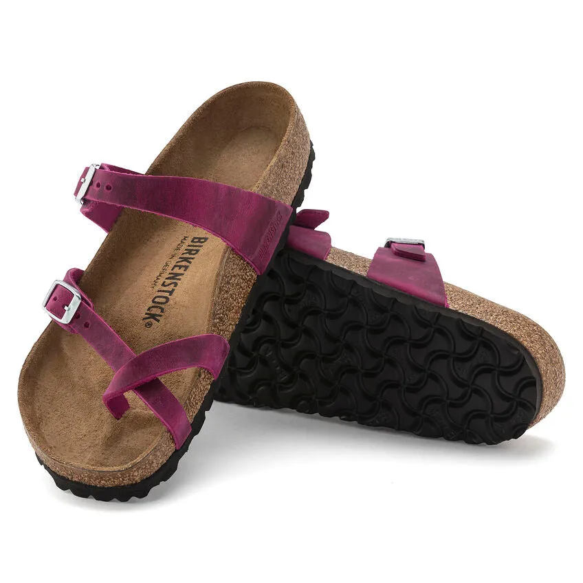 'Birkenstock' Women's Mayari Oiled Leather Sandal - Festival Fuchsia