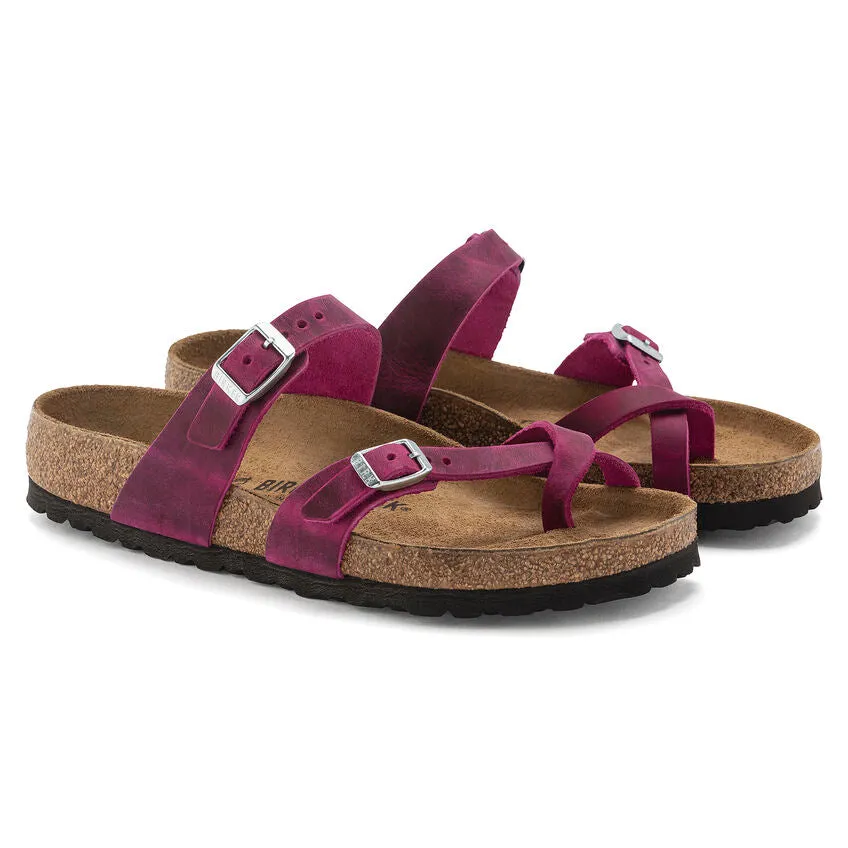 'Birkenstock' Women's Mayari Oiled Leather Sandal - Festival Fuchsia