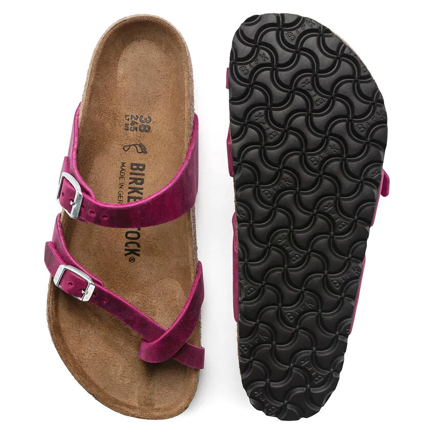 'Birkenstock' Women's Mayari Oiled Leather Sandal - Festival Fuchsia