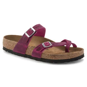 'Birkenstock' Women's Mayari Oiled Leather Sandal - Festival Fuchsia