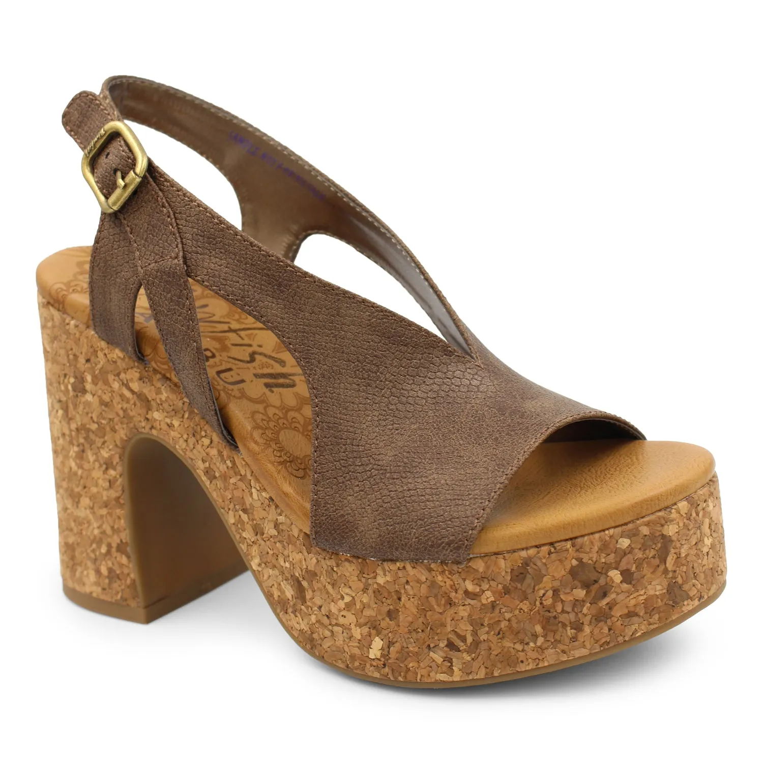 'Blowfish Malibu' Women's Partea Wedge Sandal - Taupe Prospector