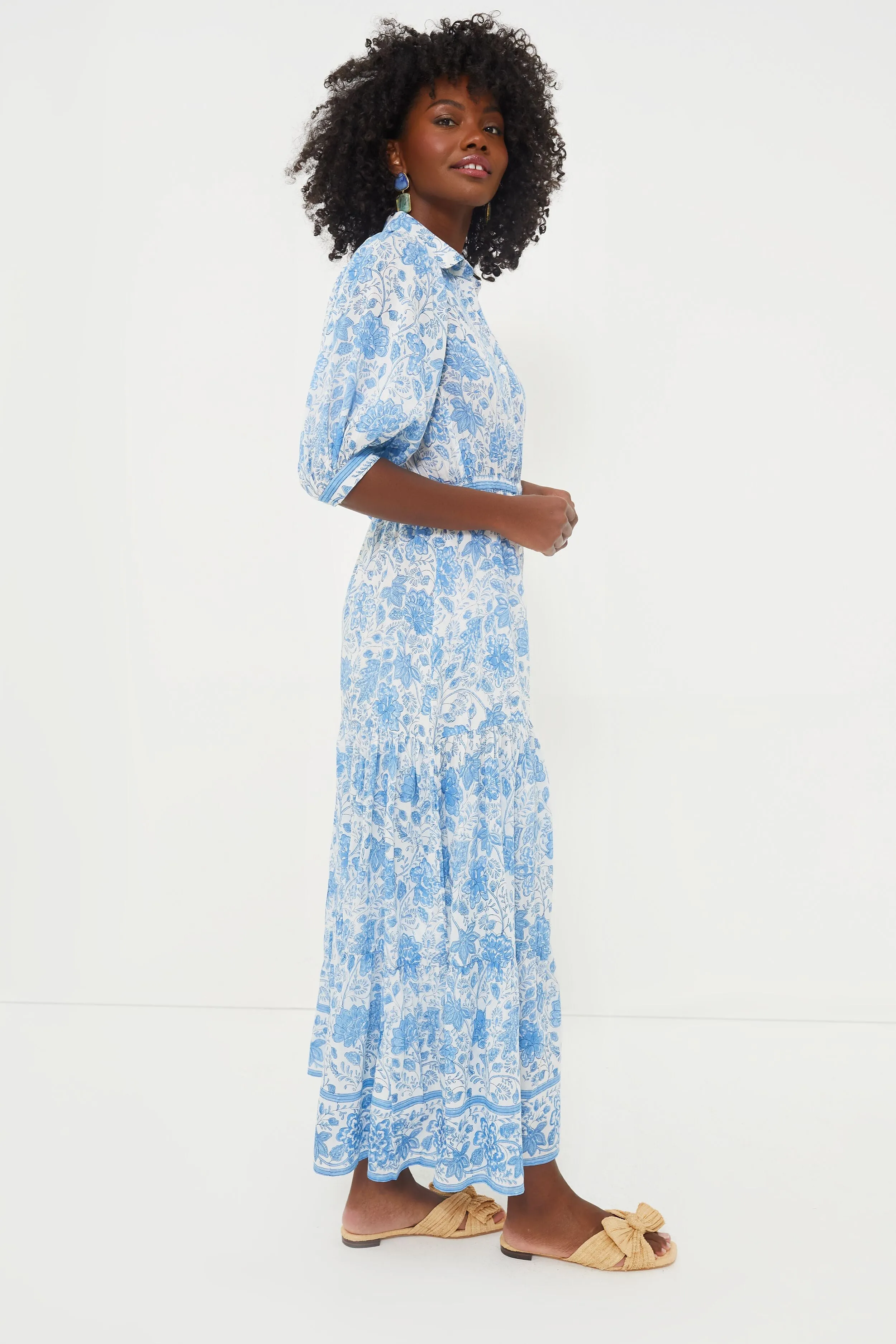 Blue Floral Blair Maxi Dress