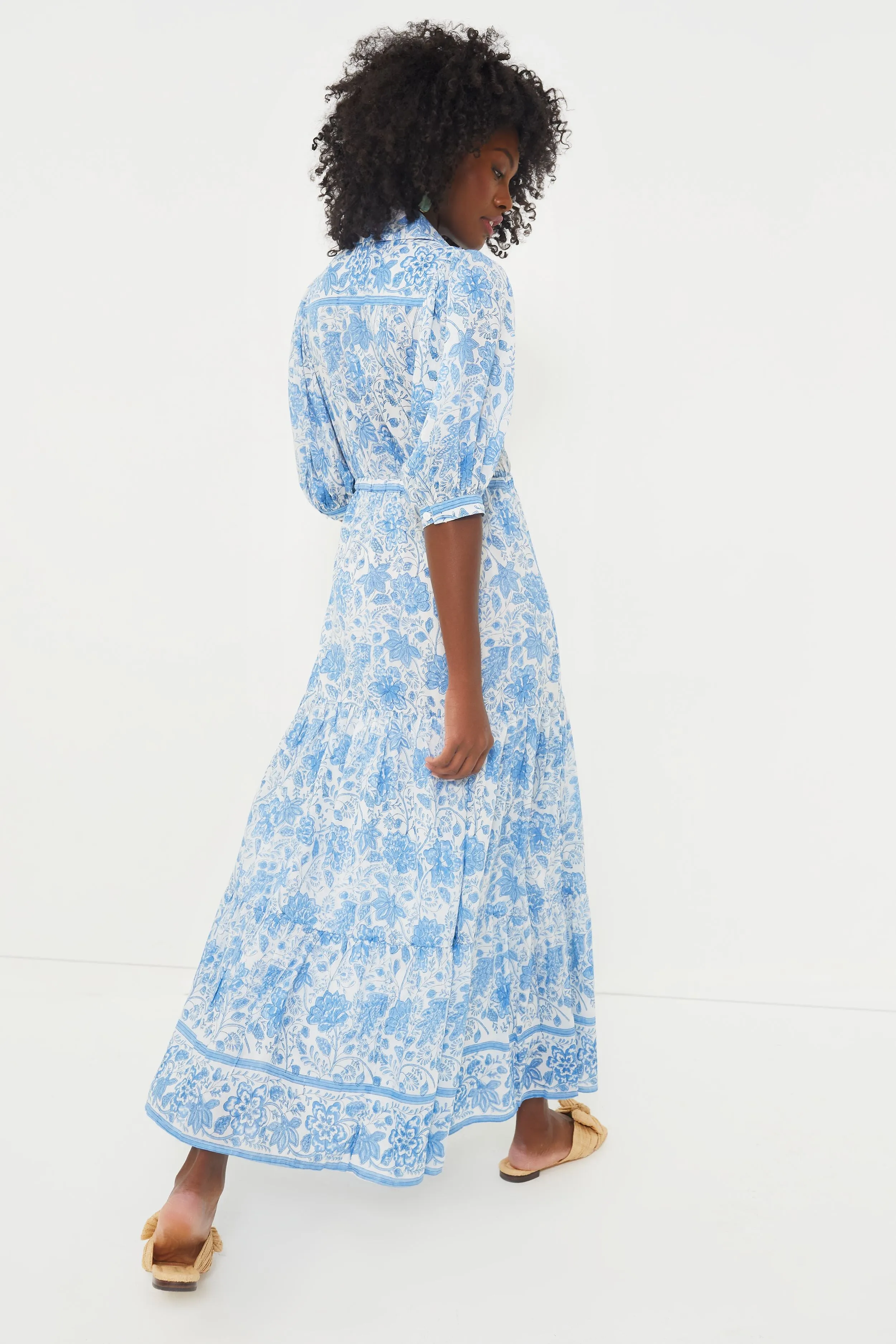 Blue Floral Blair Maxi Dress