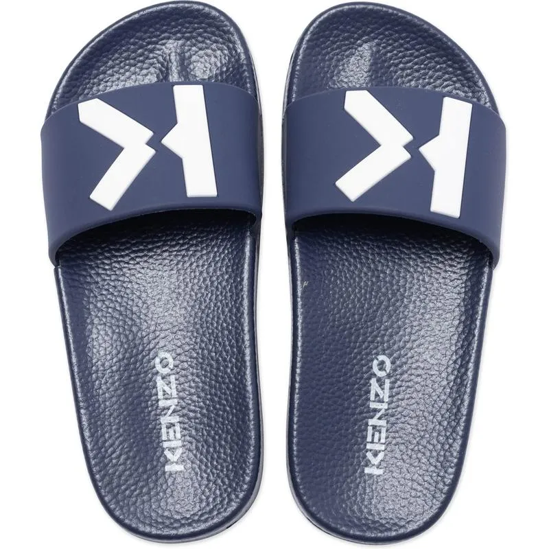 Boys Navy Logo Sliders