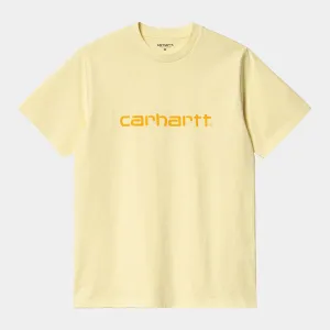 Carhartt WIP Script T-Shirt - Soft Yellow / Popsicle