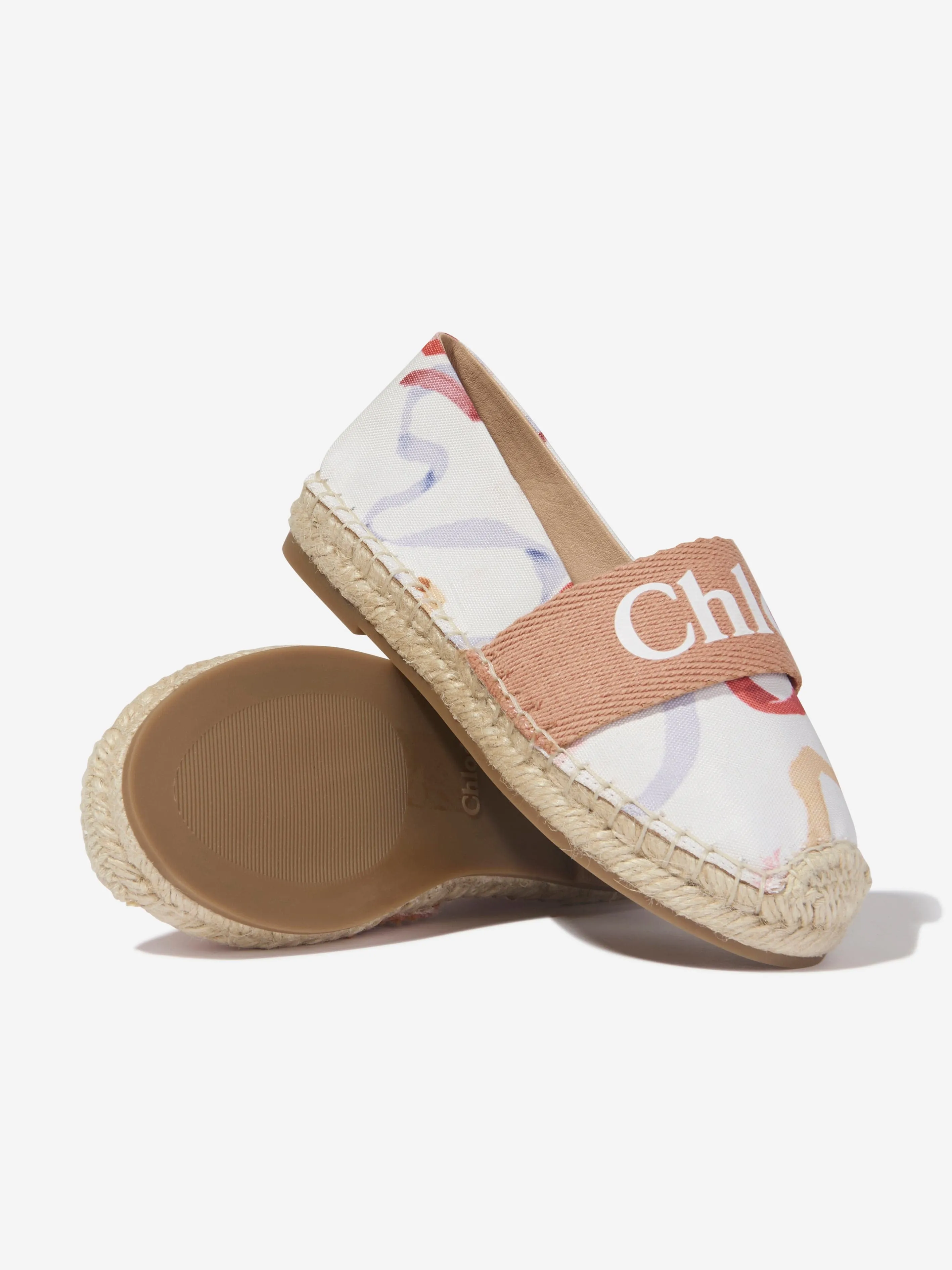 Chloé Girls Logo Espadrilles in Multicolour