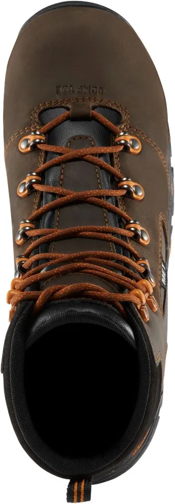 'Danner' Men's 6" Vicious MetGuard EH WP Comp Toe - Brown / Orange