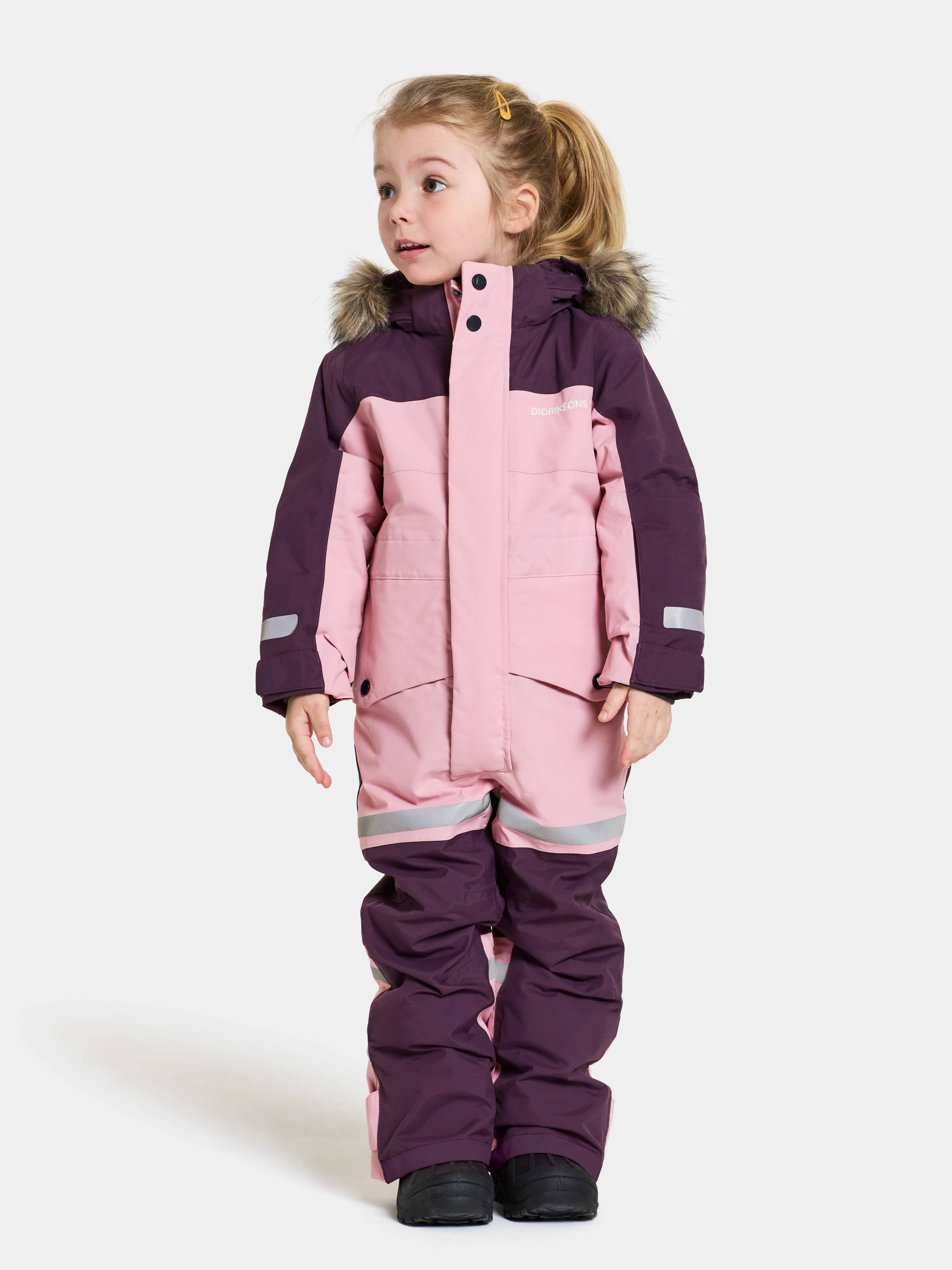 Didriksons Kids&#x27; Bjärven Coverall 2 Soft Pink | Buy Didriksons Kids&#x27; Bjärven Coverall 2 Soft Pink here | Outnorth