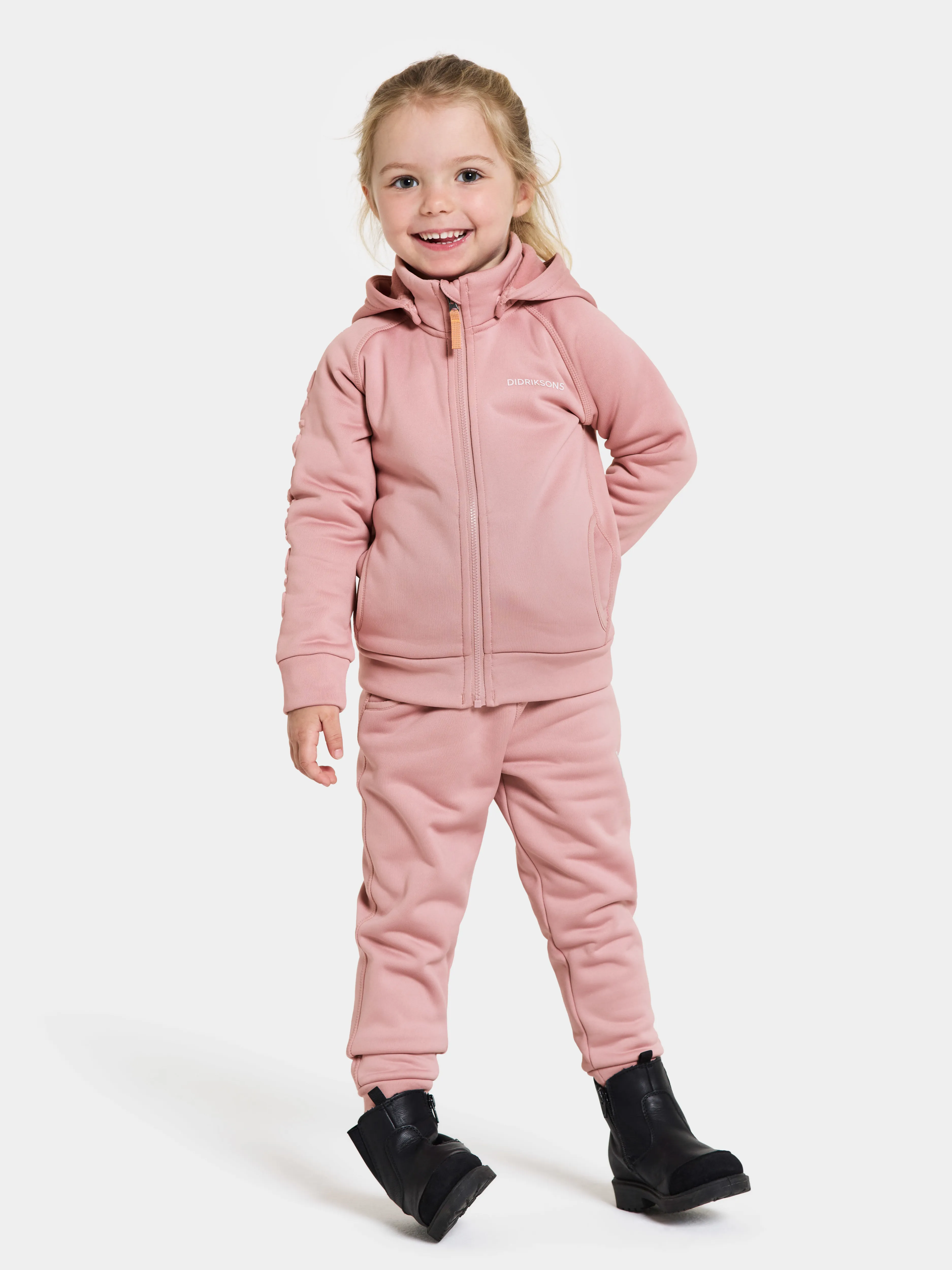 Didriksons Kids&#x27; Corin Full Zip 8 Soft Pink | Buy Didriksons Kids&#x27; Corin Full Zip 8 Soft Pink here | Outnorth