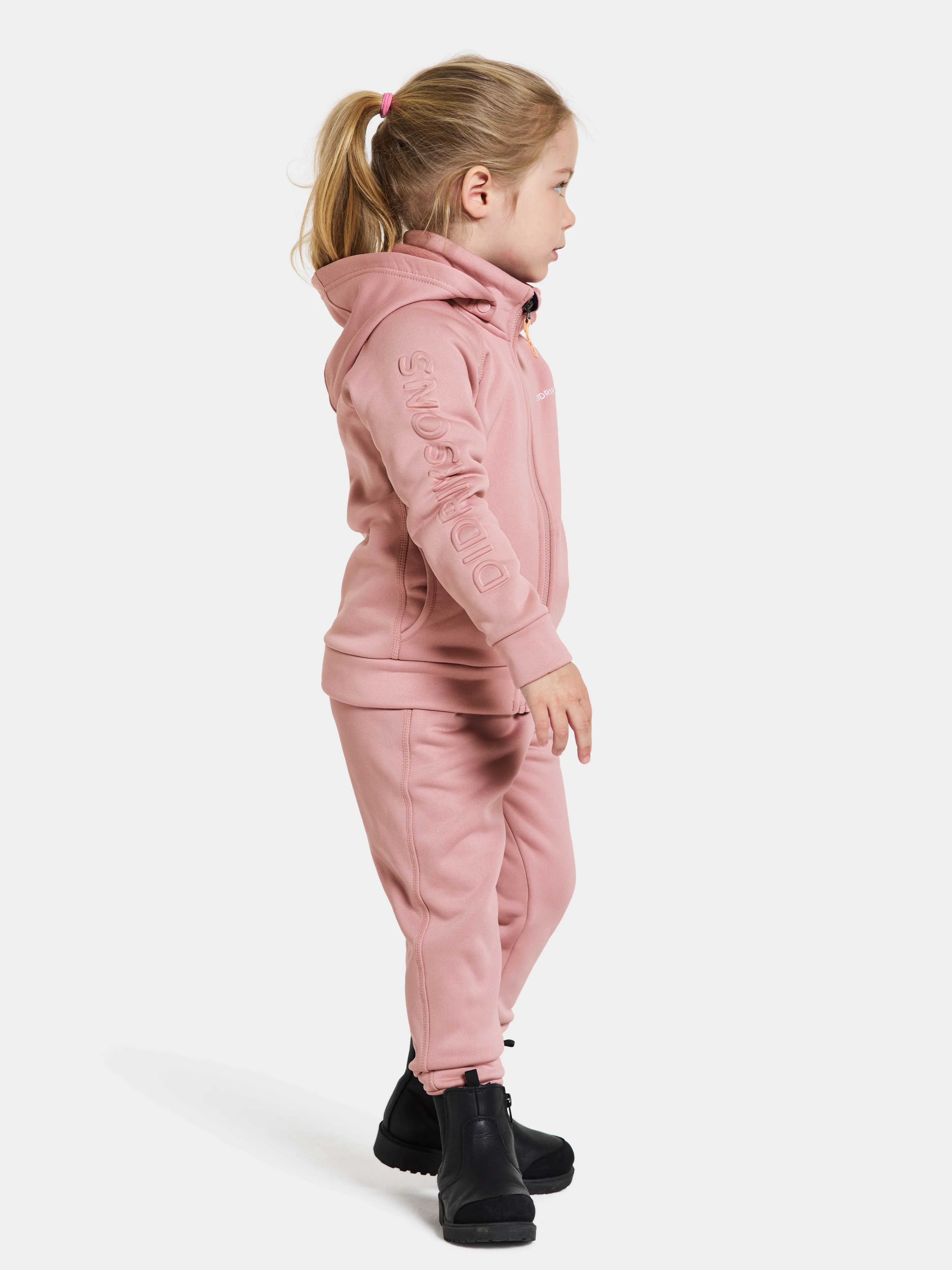 Didriksons Kids&#x27; Corin Full Zip 8 Soft Pink | Buy Didriksons Kids&#x27; Corin Full Zip 8 Soft Pink here | Outnorth