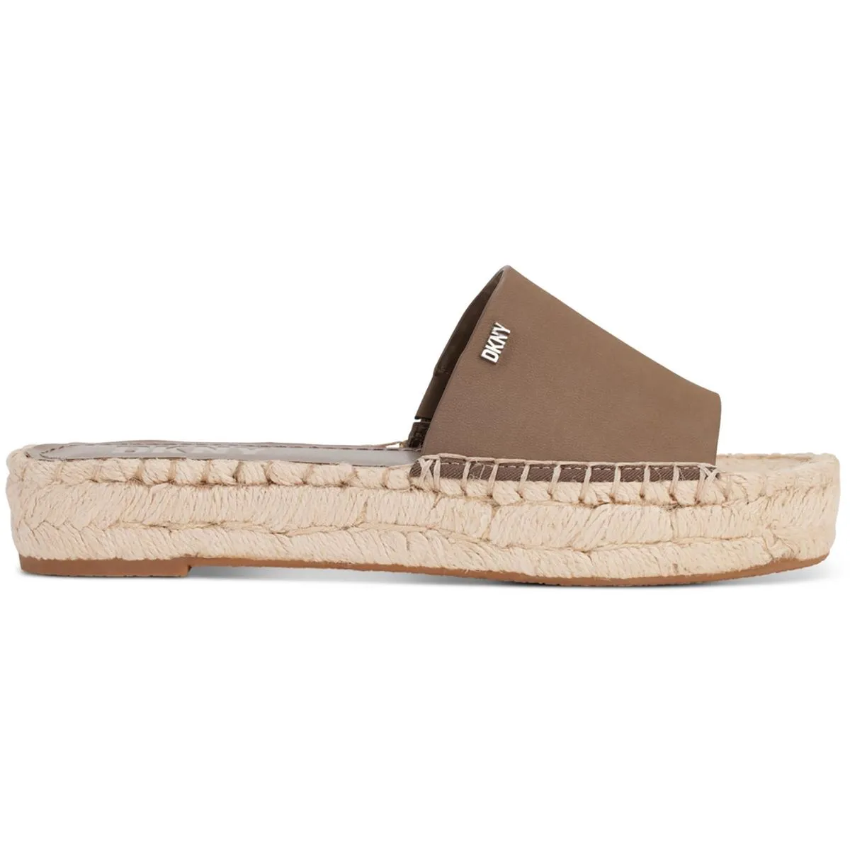 DKNY Womens Camillo Leather Slip-On Espadrilles