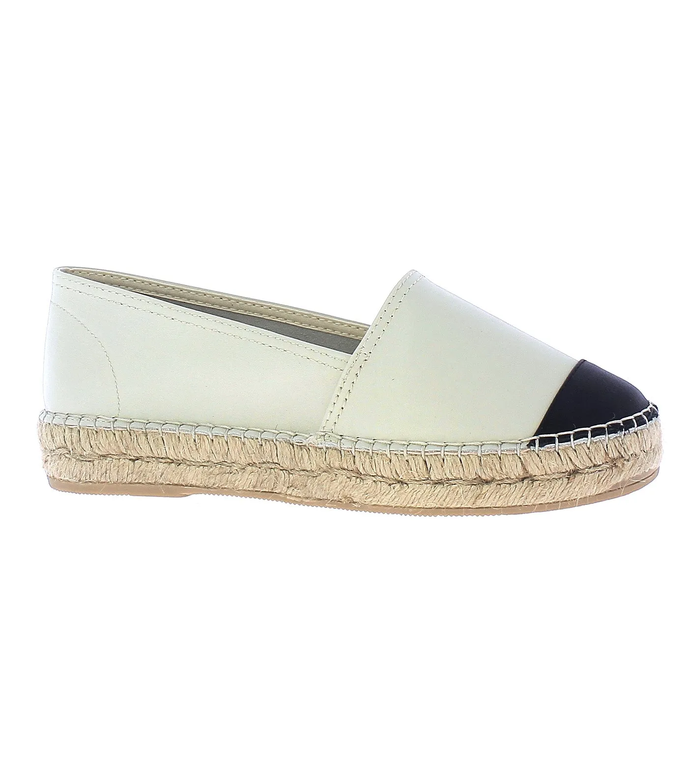 Elisa 53 Flat Espadrilles Cream