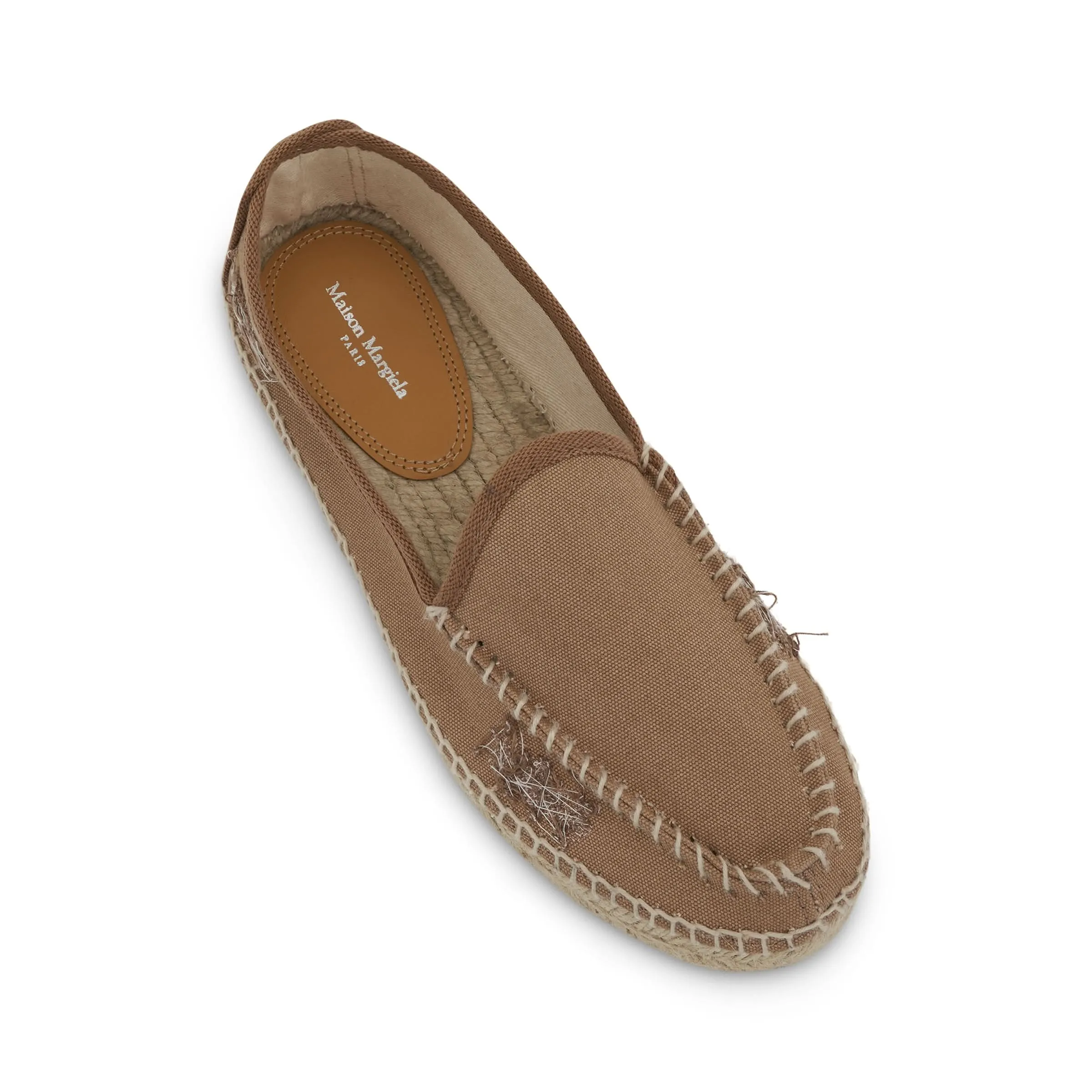 Embroidered Espadrilles in Chamois