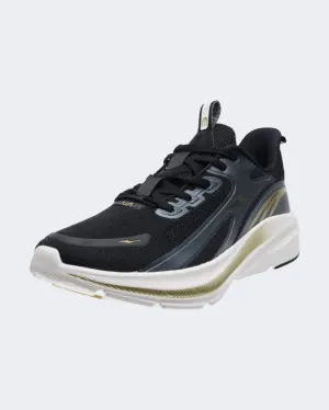 Erke Cushioning Men Running Shoes Black/Gold 11122103353-003