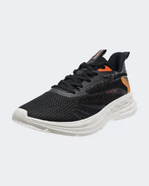 Erke Cushioning Men Running Shoes Black/Orange