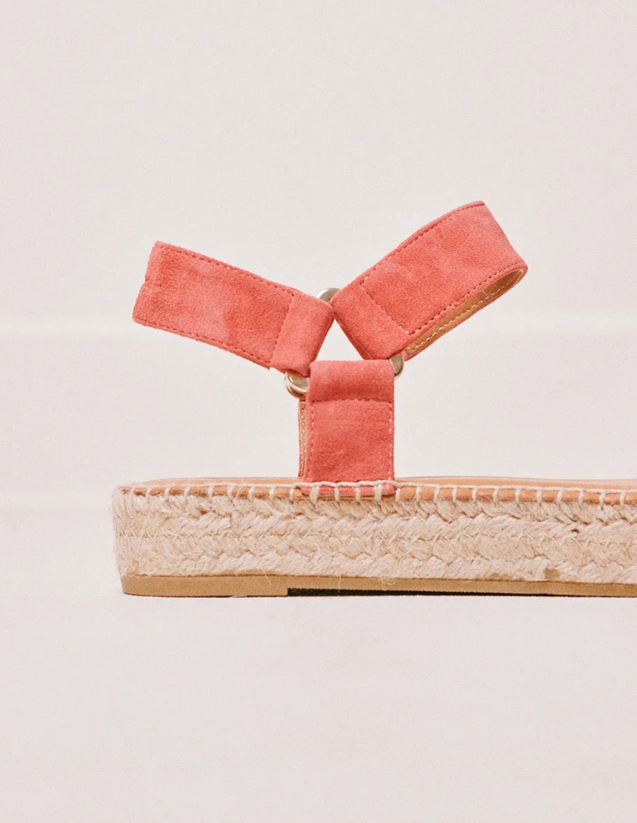 Espadrilles Flore - Suède corail