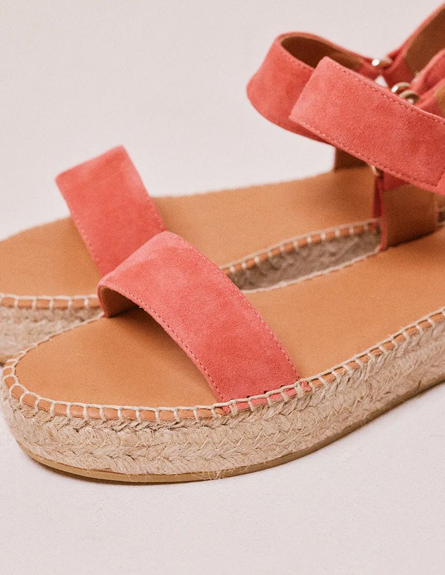 Espadrilles Flore - Suède corail