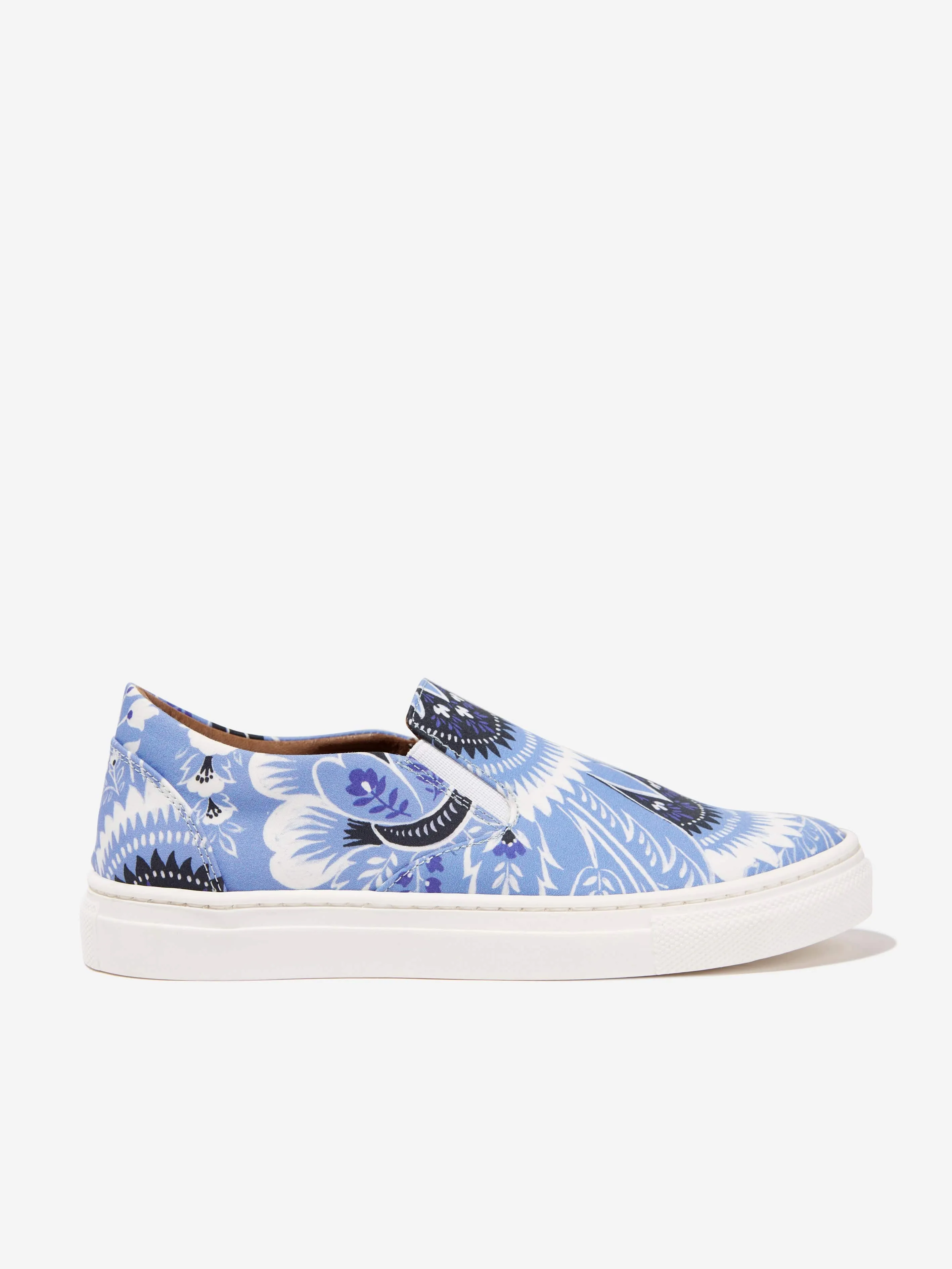 Etro Kids Floral Paisley Trainers in Blue