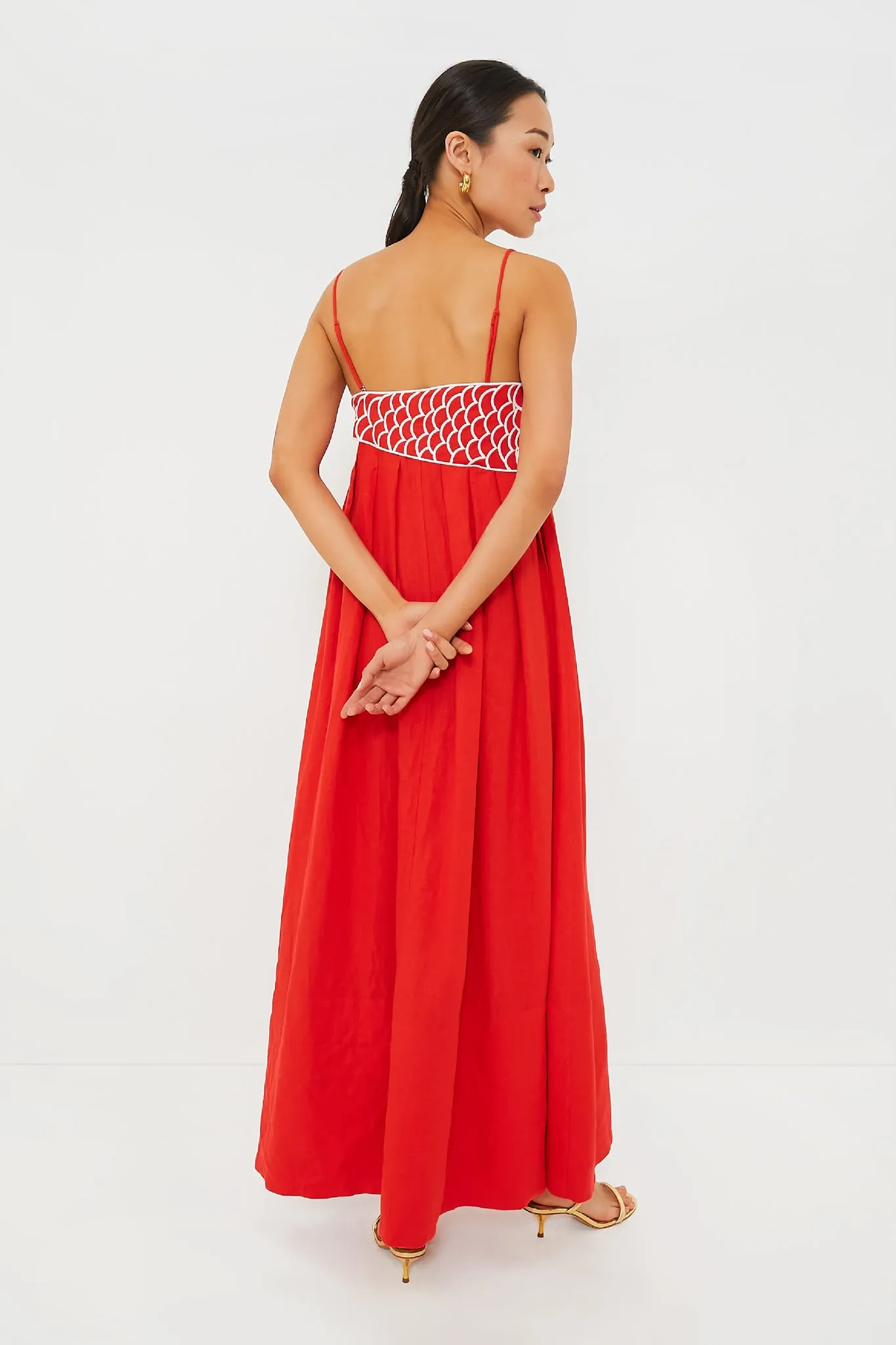 Exclusive Red Fish Top Maxi Dress