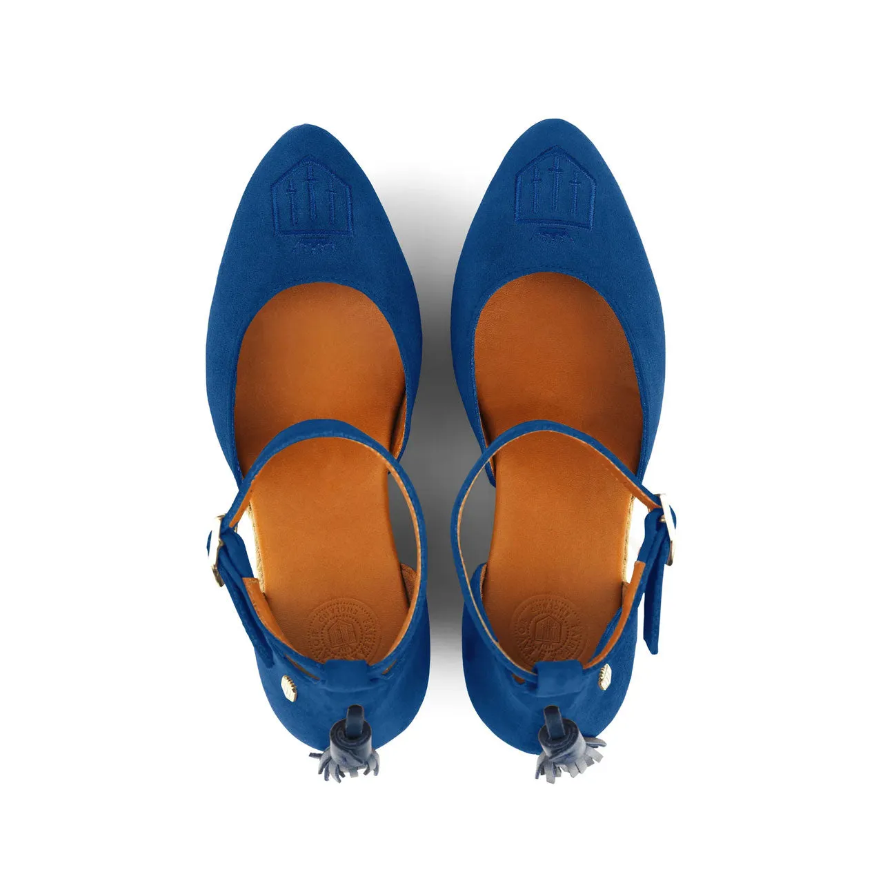 Fairfax & Favor Ladies Limited Edition Porto Blue Suede Monaco Wedge