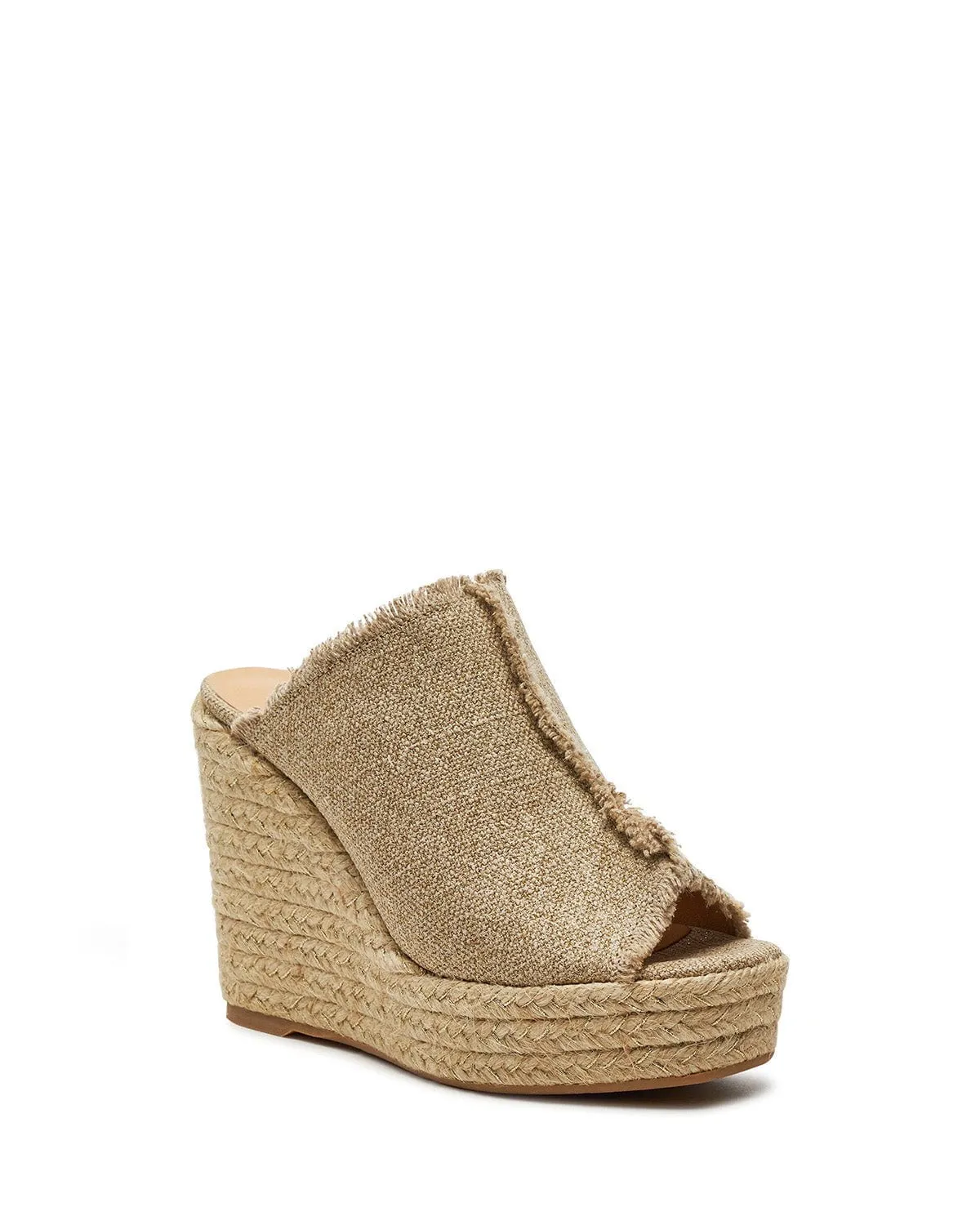 Fatima Mule Wedge Espadrilles Oro Claro