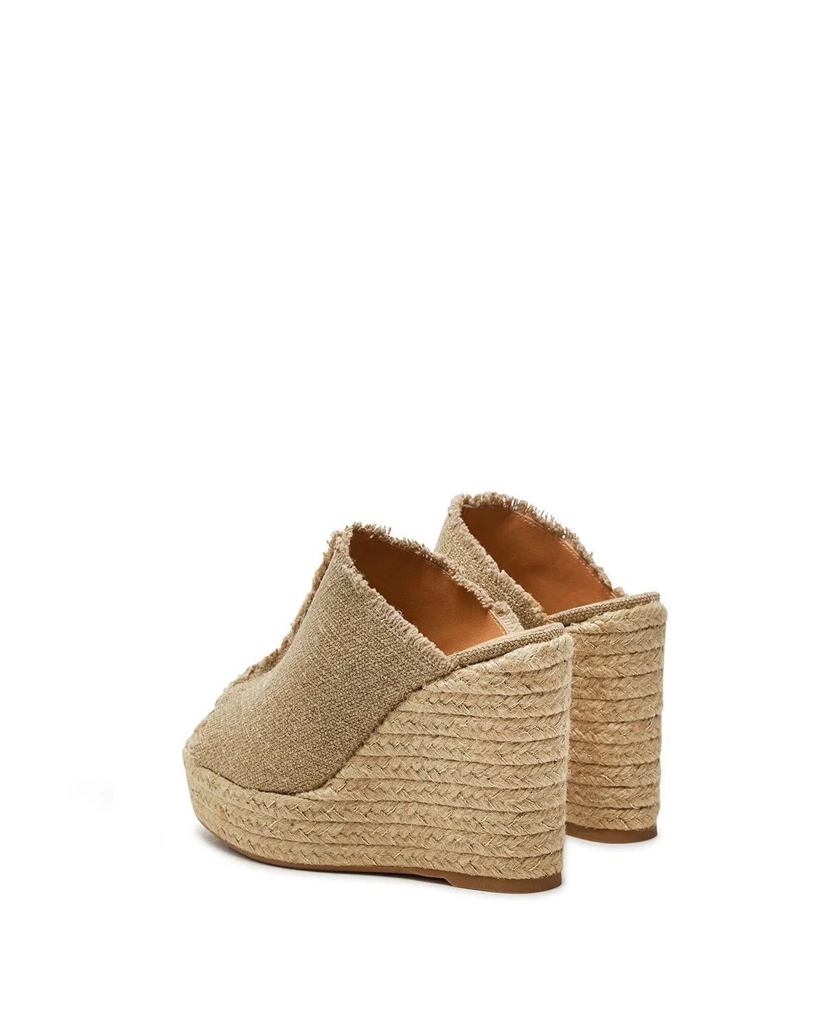 Fatima Mule Wedge Espadrilles Oro Claro