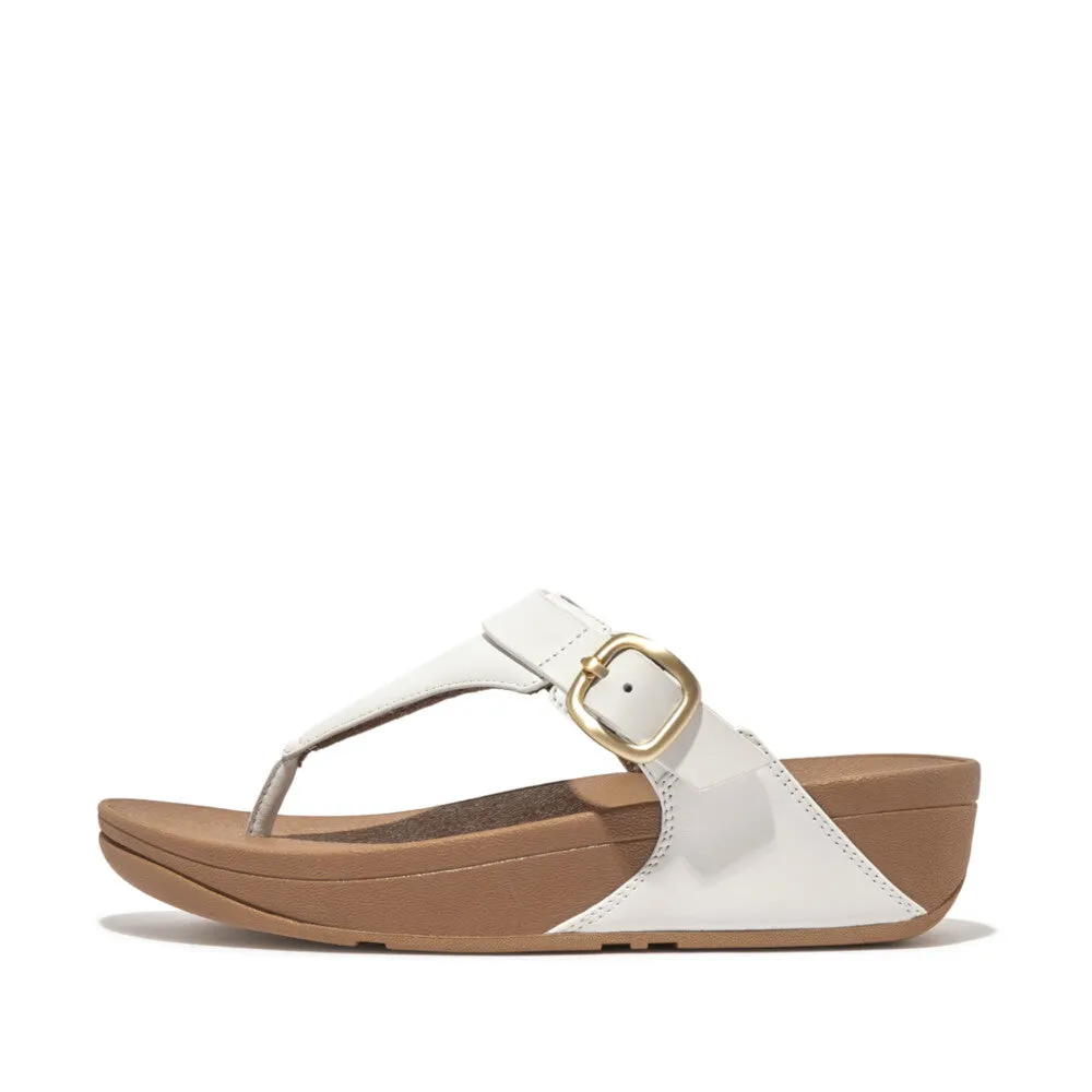 'FitFlop' Women's Lulu Adjustable Leather Toe-Post Sandal - Urban White