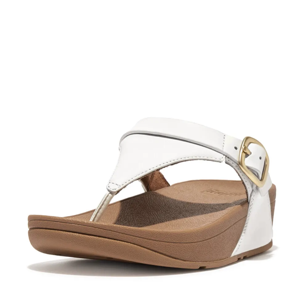 'FitFlop' Women's Lulu Adjustable Leather Toe-Post Sandal - Urban White