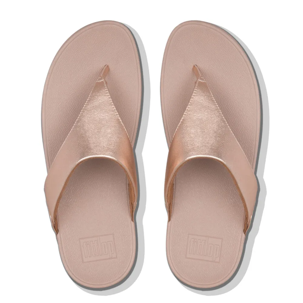 'FitFlop' Women's Lulu Leather Toe-Post Sandal - Rose Gold