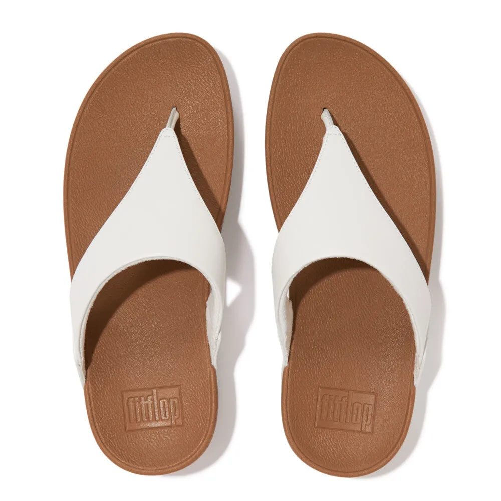 'FitFlop' Women's Lulu Leather Toe-Post Sandal - White