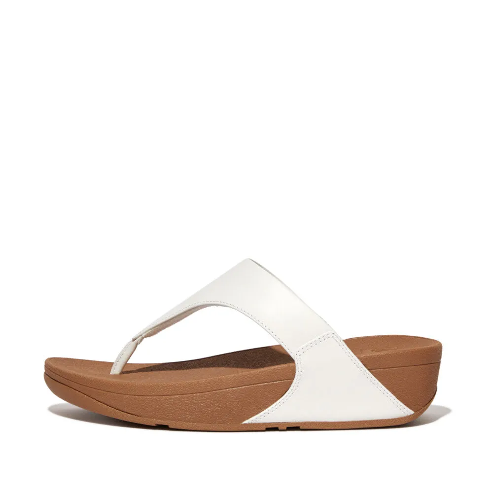 'FitFlop' Women's Lulu Leather Toe-Post Sandal - White