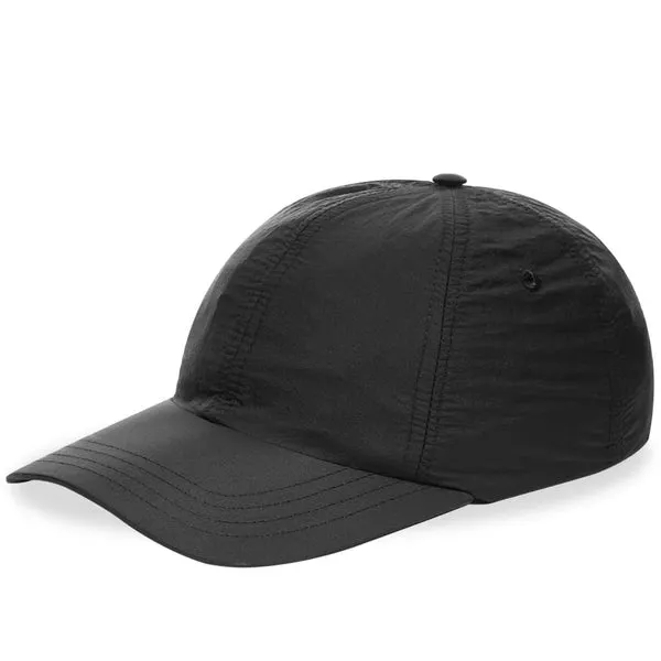 Folk Six Panel Cap - Soft Black Nylon