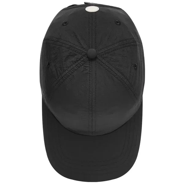 Folk Six Panel Cap - Soft Black Nylon