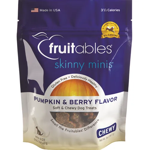 Fruitables Skinny Minis Pumpkin & Berry Flavor Dog Treats